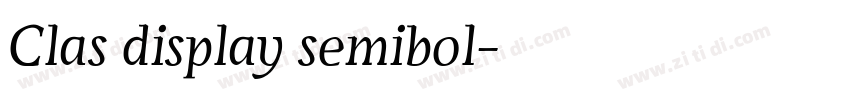 Clas display semibol字体转换
